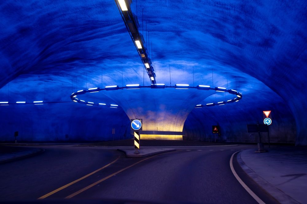 Round about in a tunnel in Norway