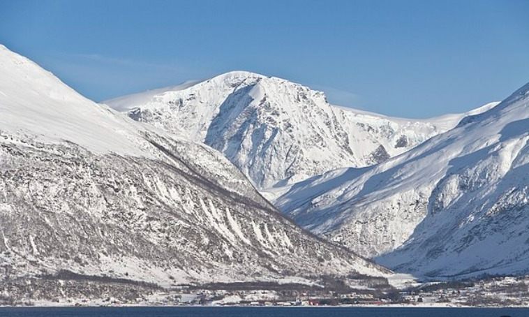 Jiehkkevarri Mountain in Norway