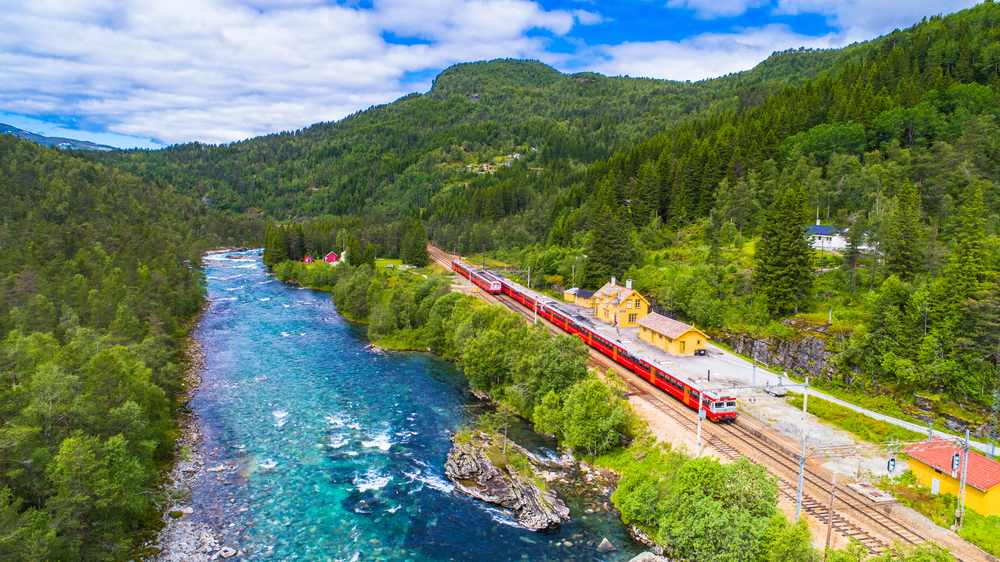 Railway from Oslo to Bergen
