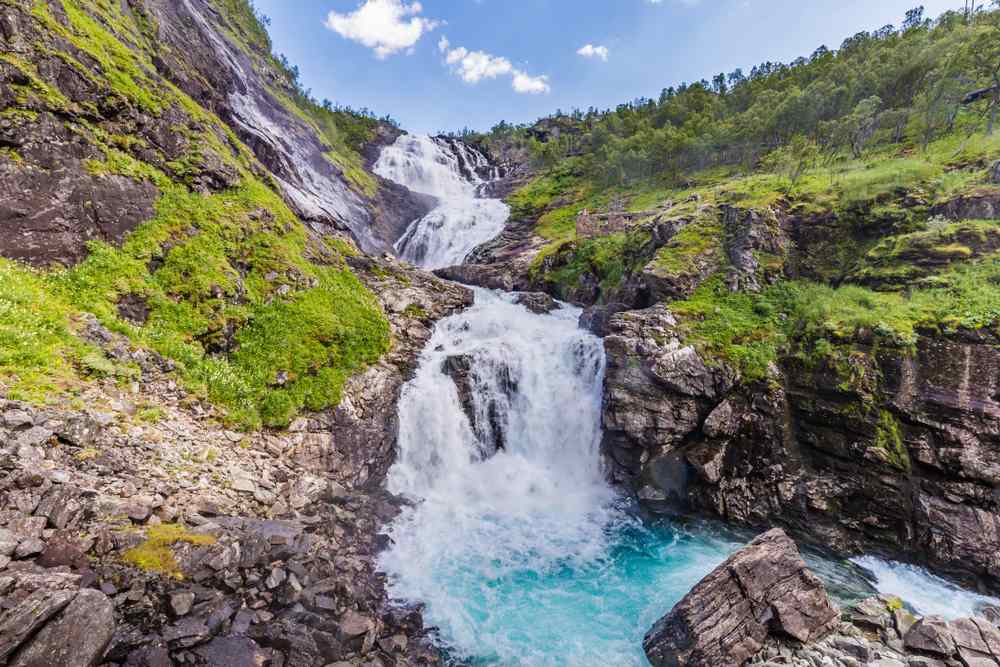 Kjosfossen Waterfall in Norway