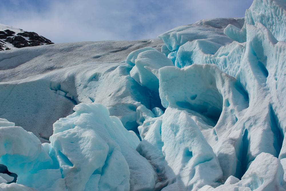 Ice in Boyabreen Glacier