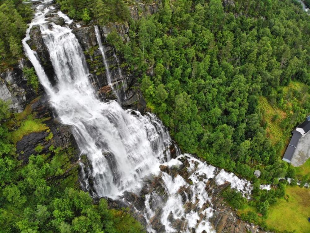 Tvindefossen Waterfall in Norway