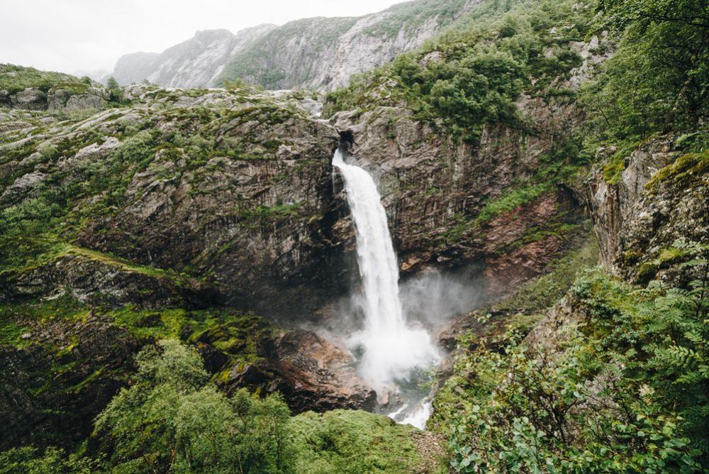 Manafossen Waterfall in Norway