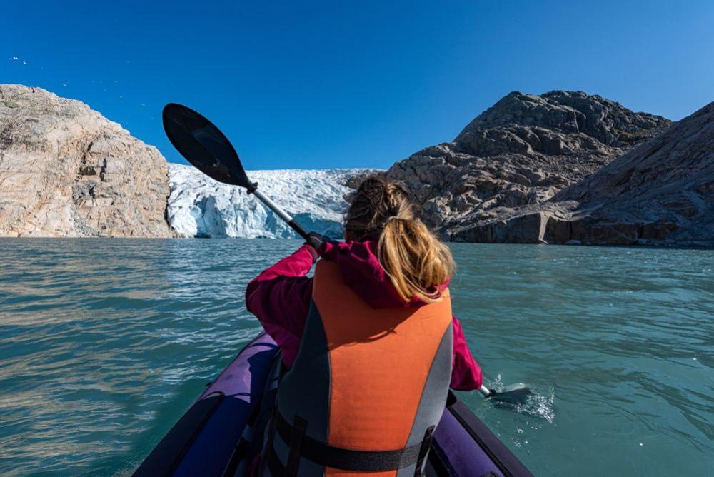 Kayaking in Folgefonna Glacier
