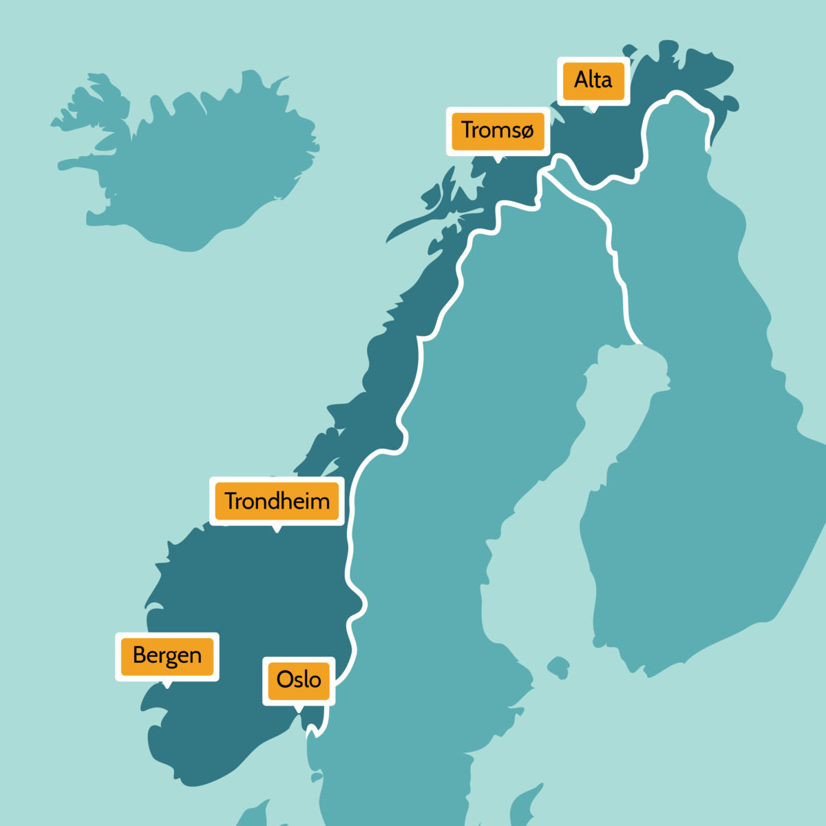 Norway's map